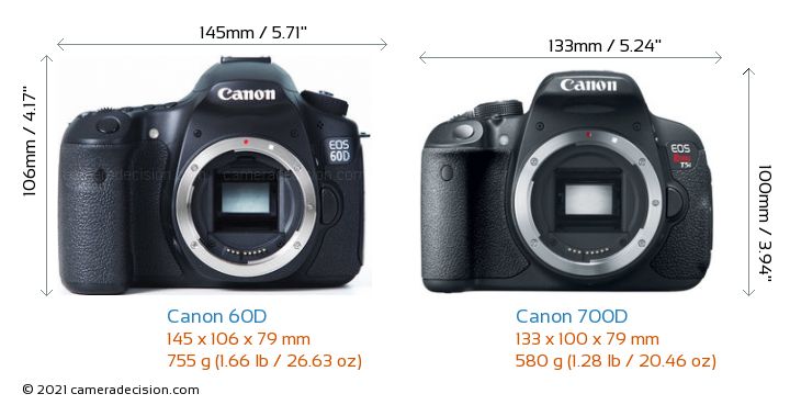Canon 700D vs 60d