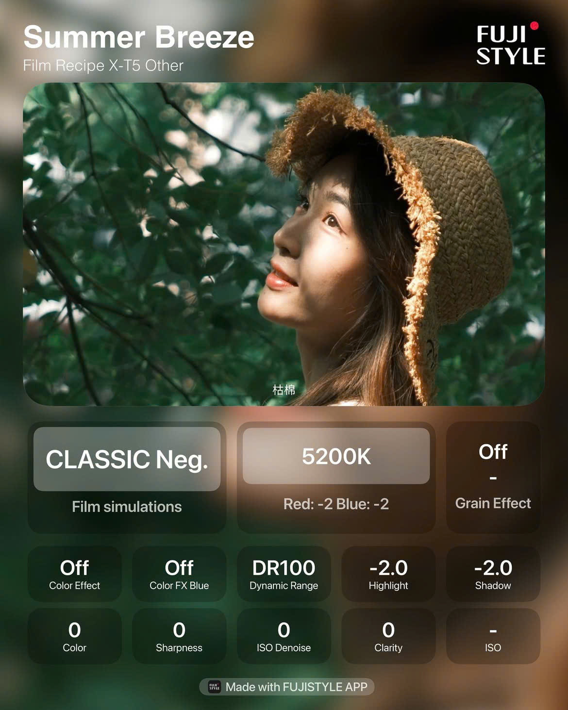 công thức màu fujifilm