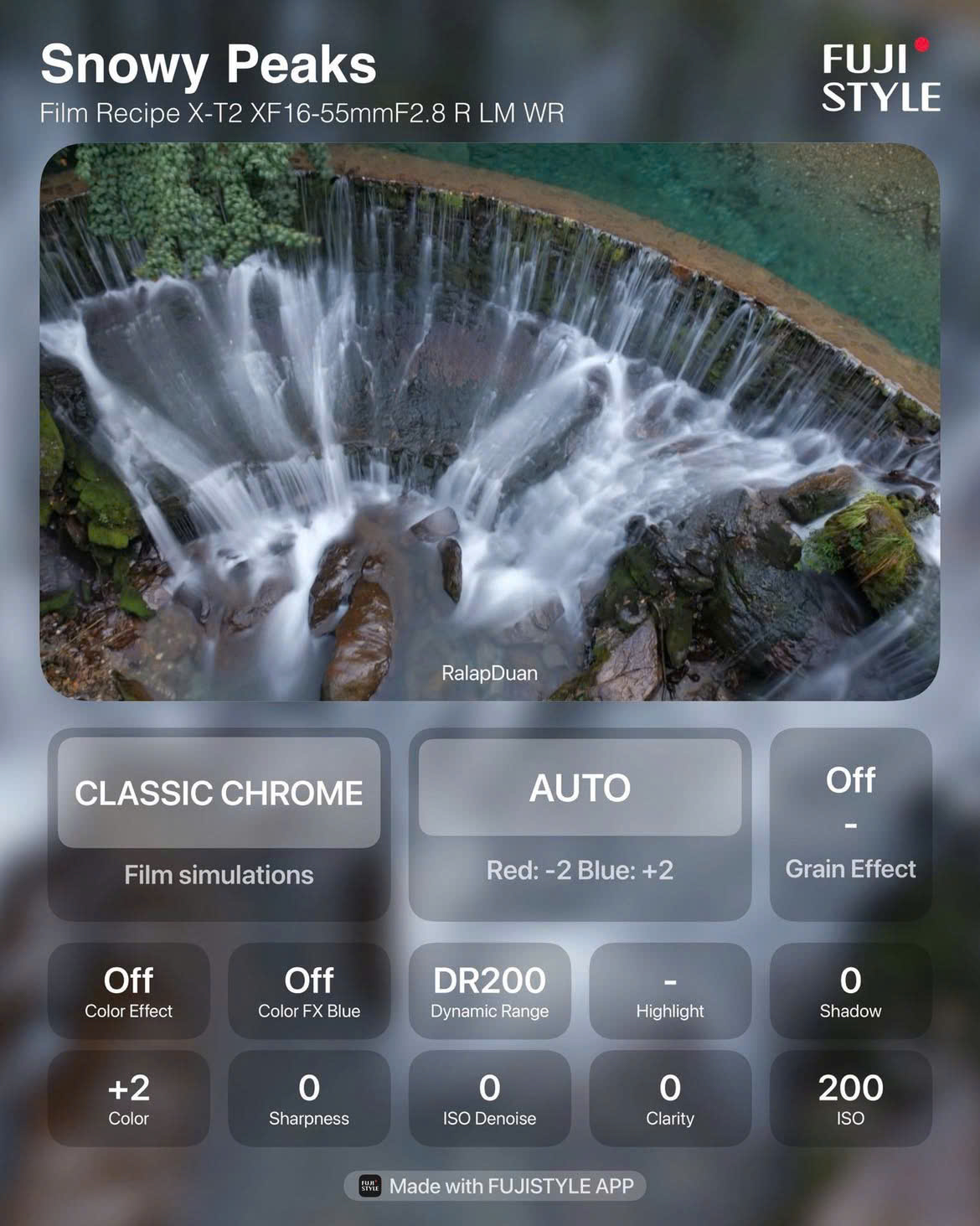 công thức màu fujifilm