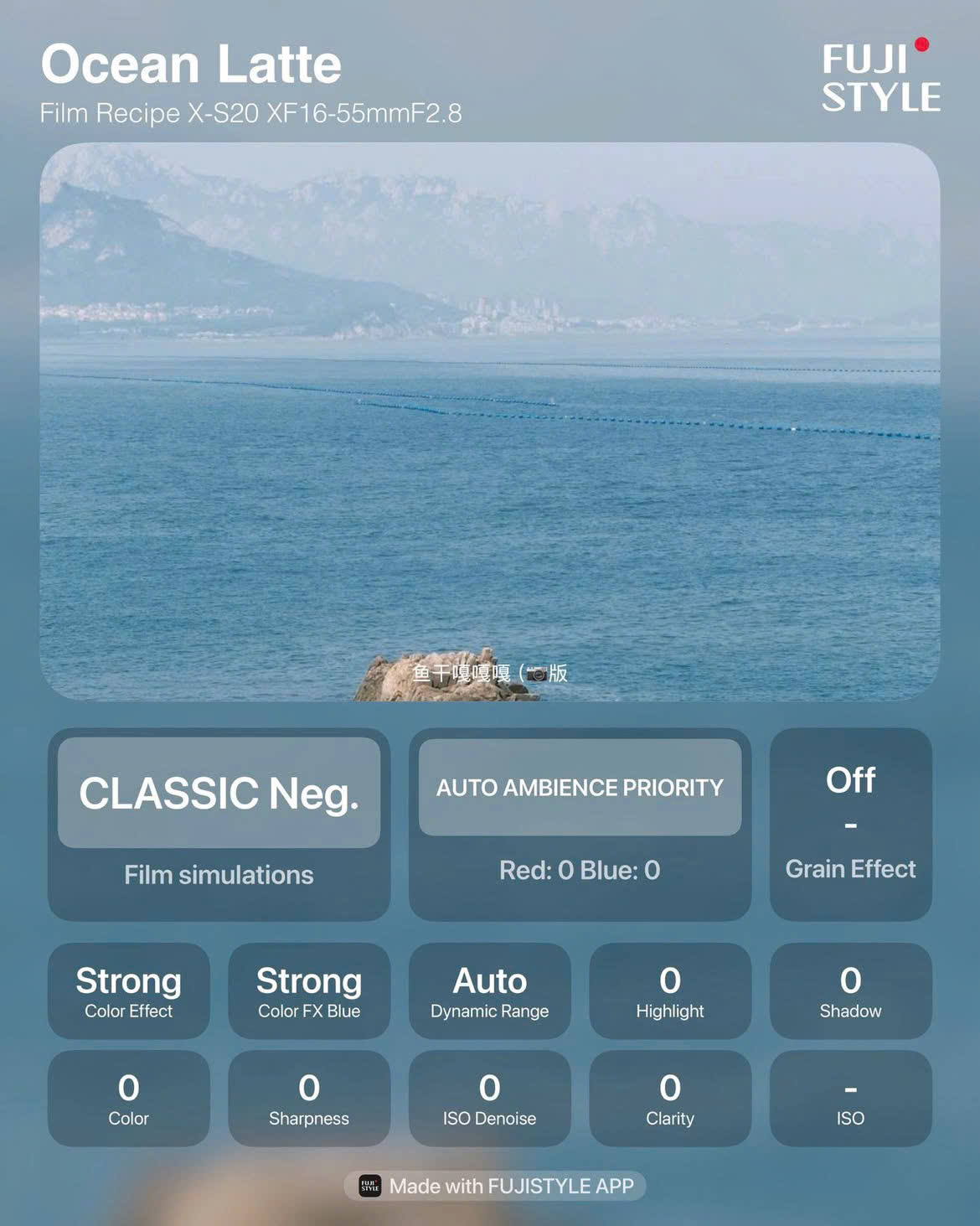 công thức màu fujifilm