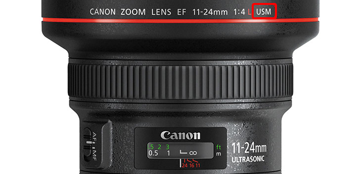 ký hiệu trên ống kính Canon
