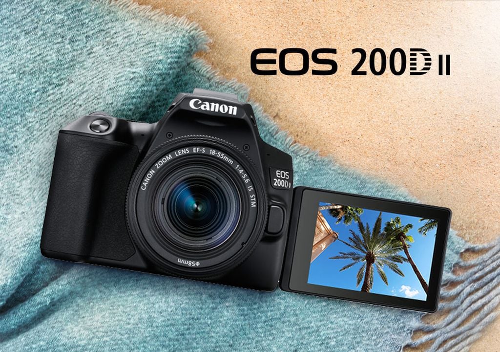 Canon 200D mark II với thiết kế nhỏ gọn, lý tưởng cho di chuyển và sử dụng hằng ngày