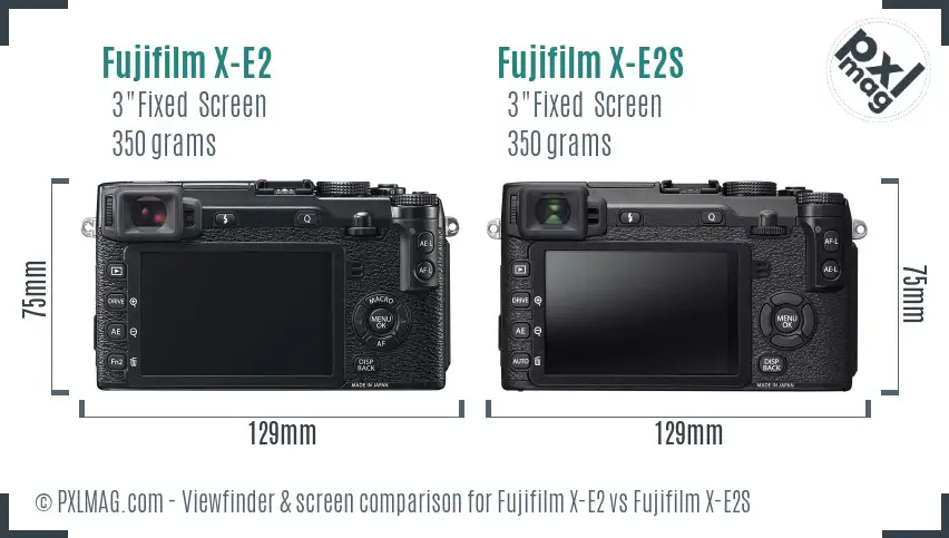 So sánh kích thước Fujifilm XE2 với XE2S