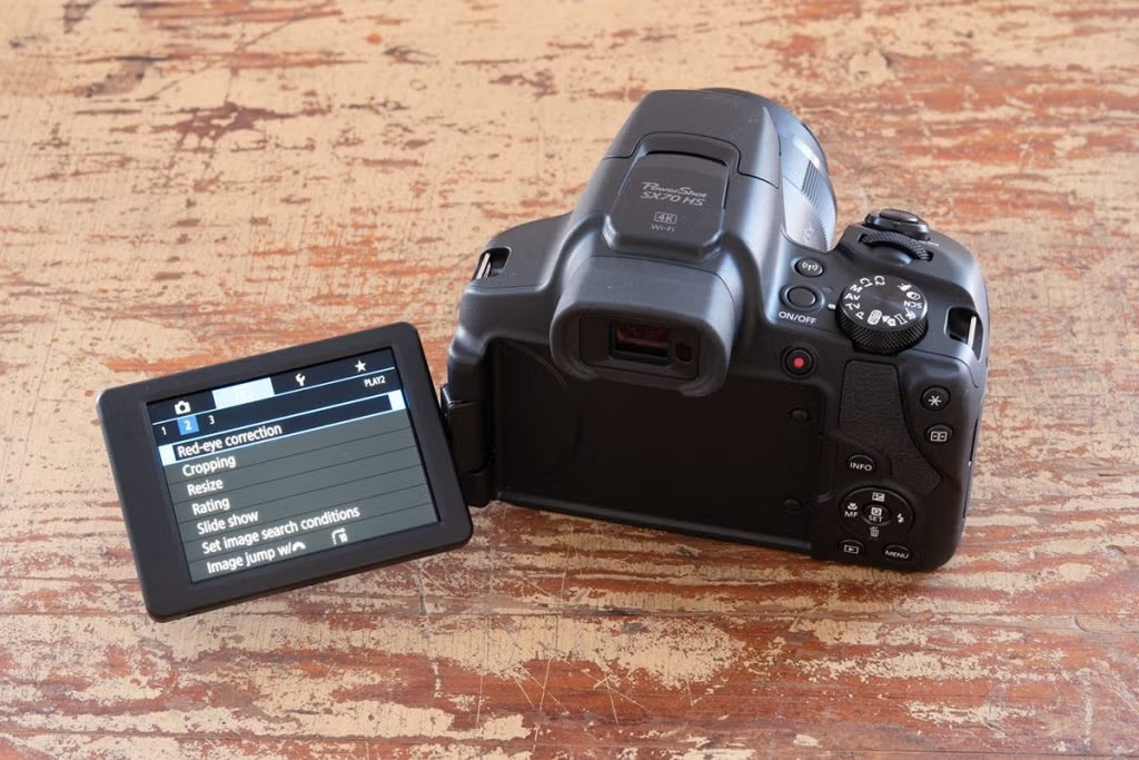 Giao diện chế độ chụp linh hoạt, dễ dùng của Canon PowerShot SX70 HS phù hợp cả người mới bắt đầu.