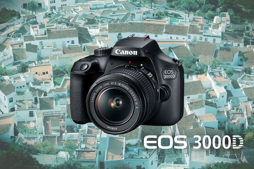 Thiết kế của Canon 3000D gọn nhẹ, lý tưởng cho người mới bắt đầu làm quen với máy ảnh DSLR.