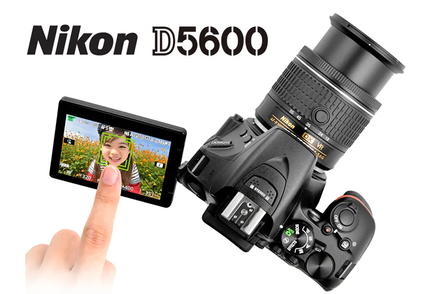 Nikon D5600 khi chụp ảnh với màn hình cảm ứng hiển thị