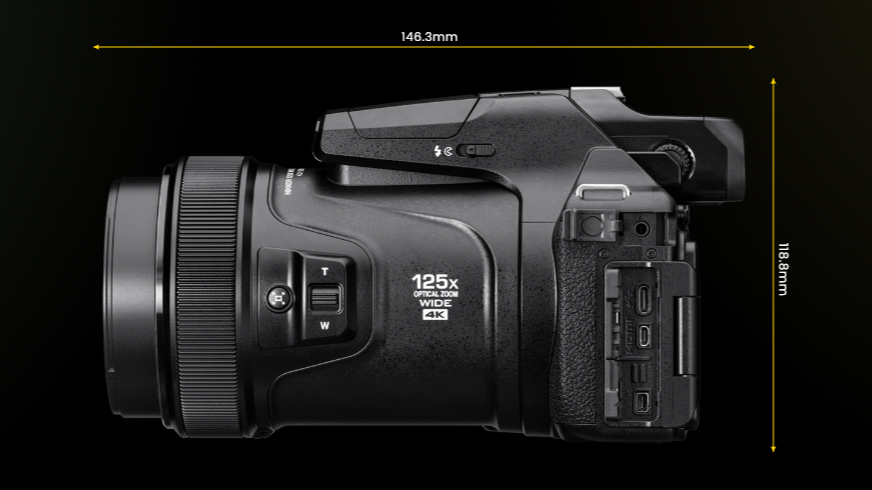 Nikon P1100 hỗ trợ quay video 4K chất lượng cao, lý tưởng cho nội dung vlog hoặc tài liệu thiên nhiên.